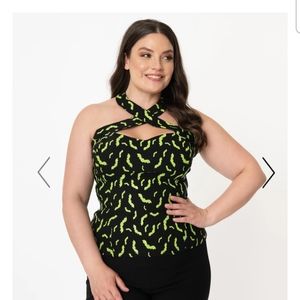 Unique Vintage Rita Halter Top New with tags